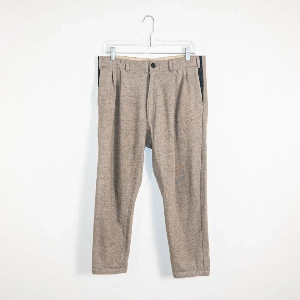 YANTOR Japan Wool Trouser Pants in Khaki Beige size Small